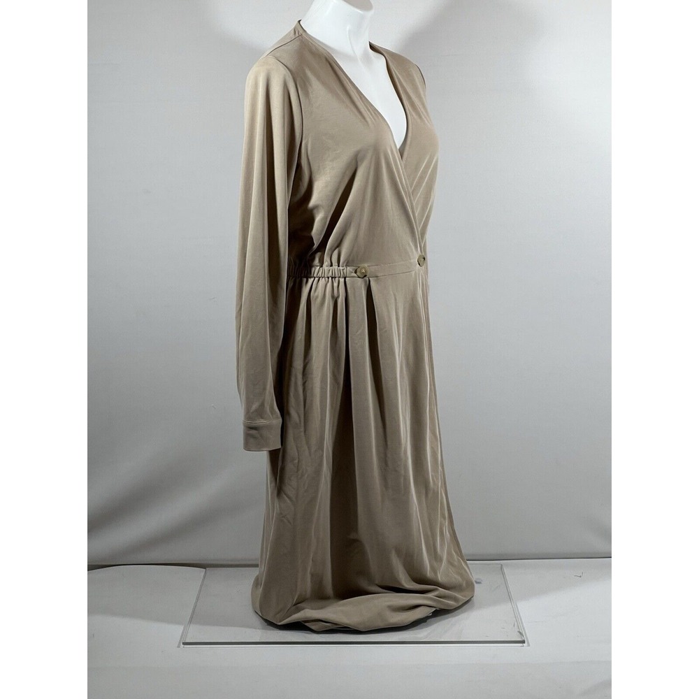 Massimo Dutti Women's Maxi Dress Tan Crossover Elastic Waist Size‎ M - Picture 11 of 16